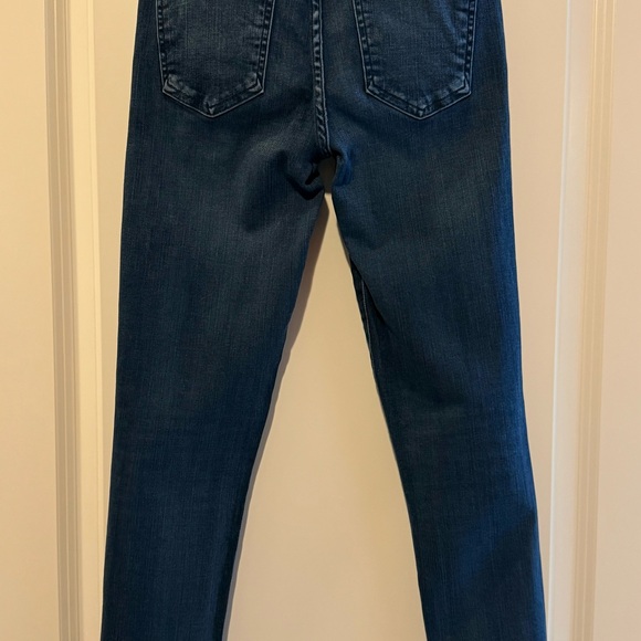 AGOLDE Sophie Skinny Crop Jeans In Claremont Raw Hem Blue Size 25 Made In USA - Picture 9 of 15
